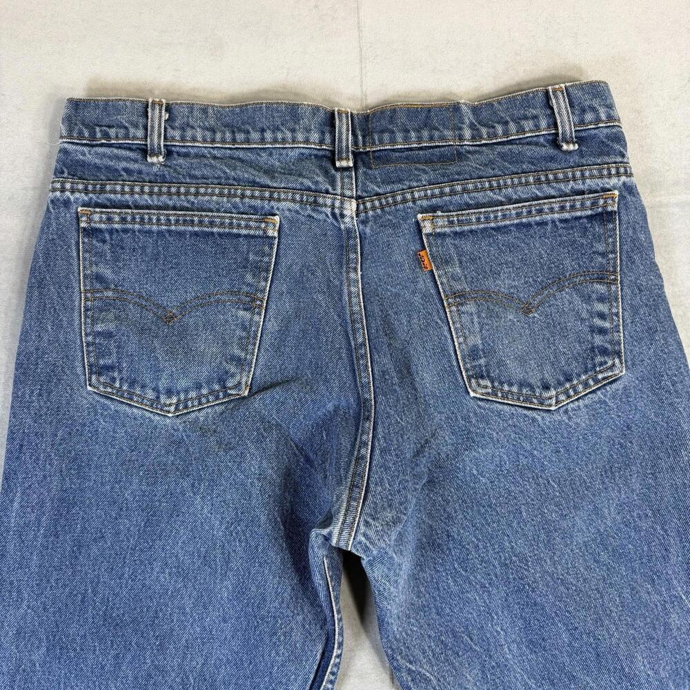 VTG 90s Levis 505 Orange Tab Jeans Mens 38x32 Blue Regular Fit USA Made Denim